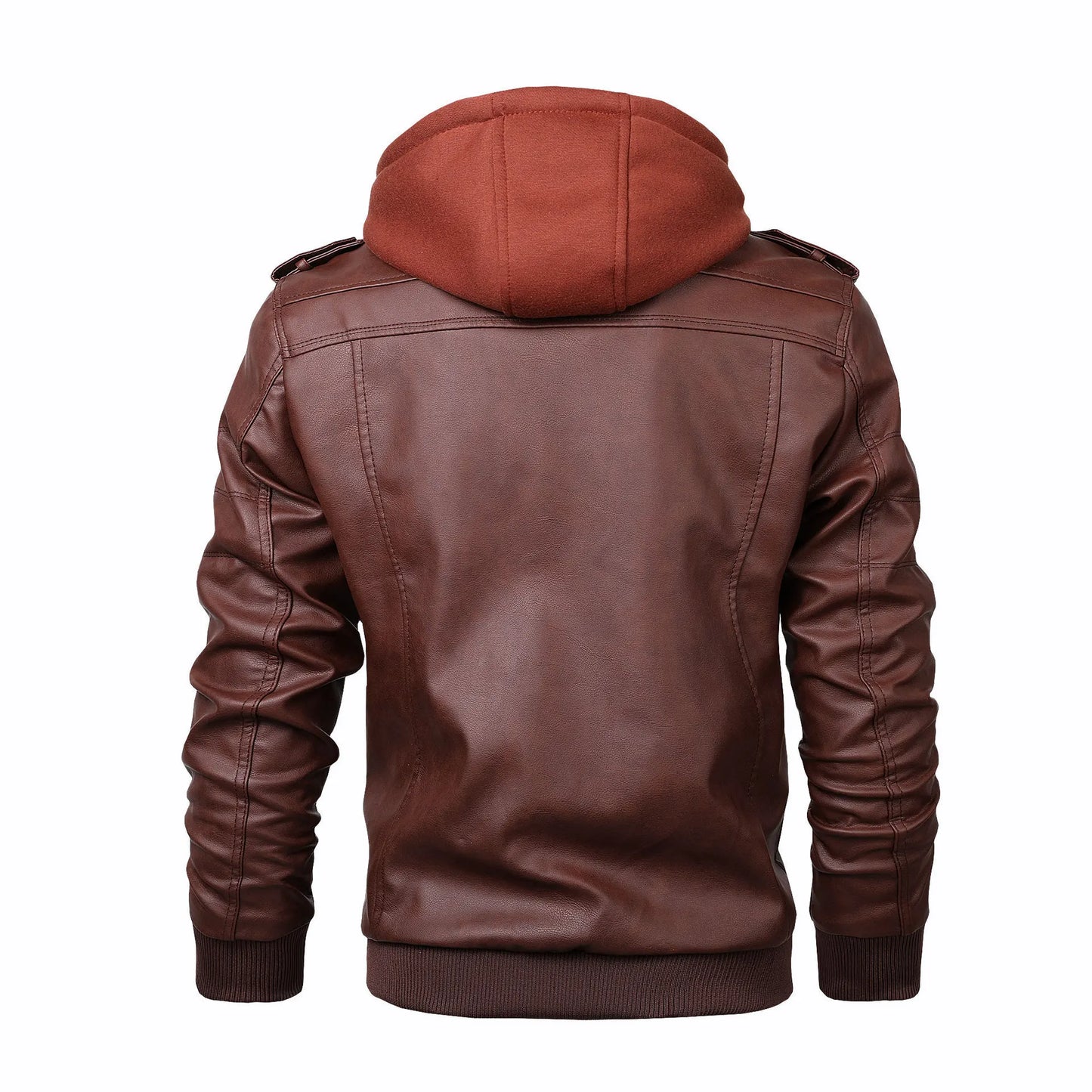 New Season Design Spring Autumn New European American Large Size Fashion Hooded 4 Colors Leather Jacket Men