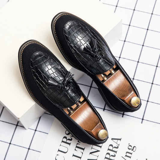 Men's Retro Designer Dress Shoes & Oxfords Genuine Leather Casual Pointed Toe Loafers Easy Wear Large Sizes with New Styles