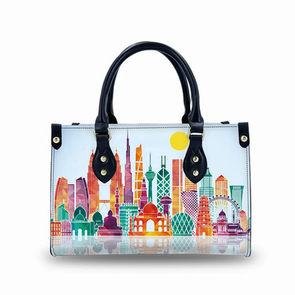 Designer Tote Bag With Zipper Pocket Luxury Leather Waterproof Gym Travel Tote Duffel Bag Custom Logo Handbag