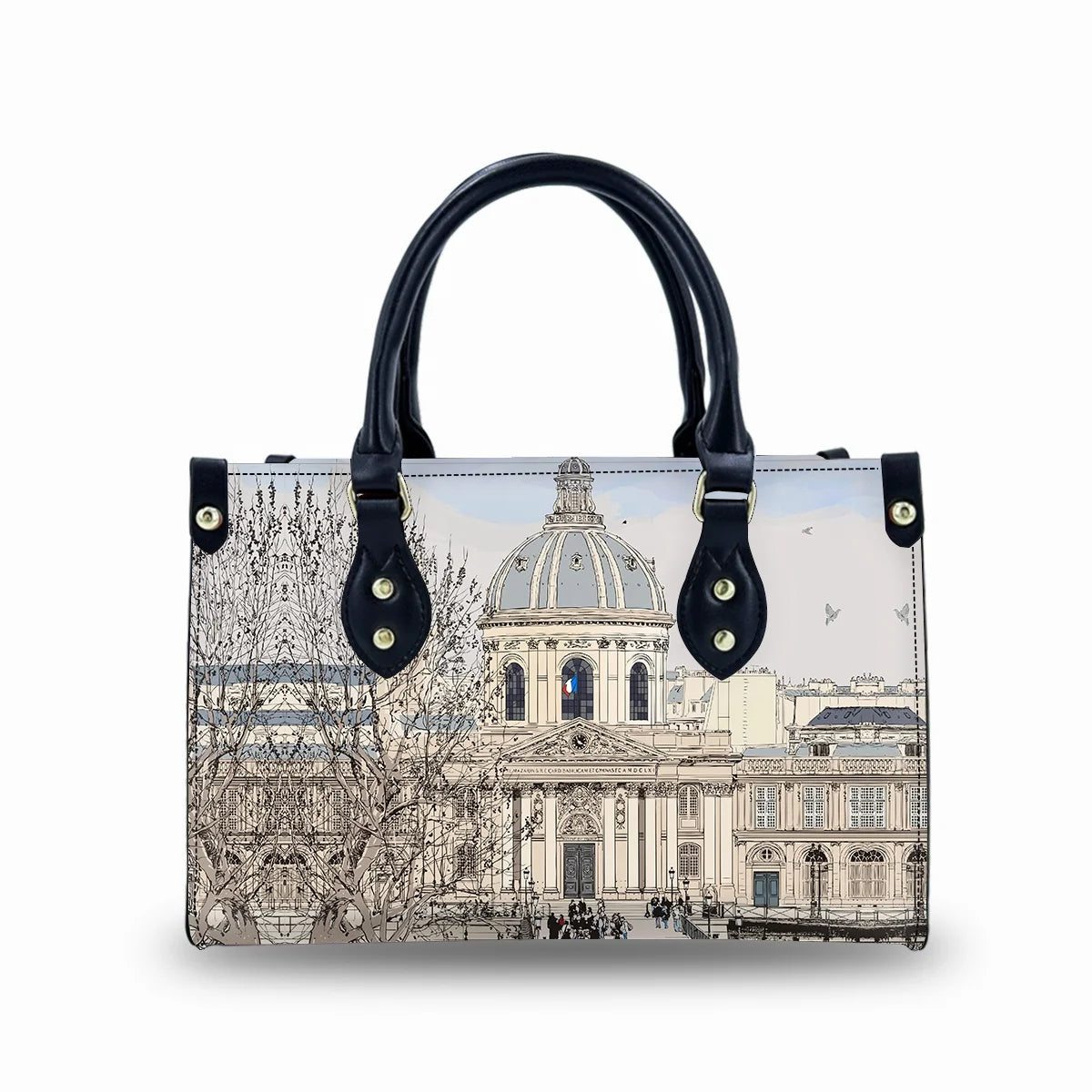 Designer Tote Bag With Zipper Pocket Luxury Leather Waterproof Gym Travel Tote Duffel Bag Custom Logo Handbag
