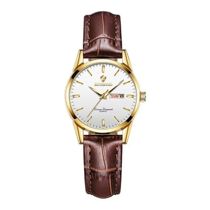 BINBOND B2238 2238 Quartz Wrist Watches Leather Strap Ladies & Man Top Luxury Couple Watch Women Men Waterproof Calendar Watch