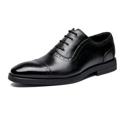 New Arrivals Top-grain Cowhide Leather Formal Business Men's Leather Shoes Genuine Leather Brogue Designer Shoes  Wenzhou Shoes