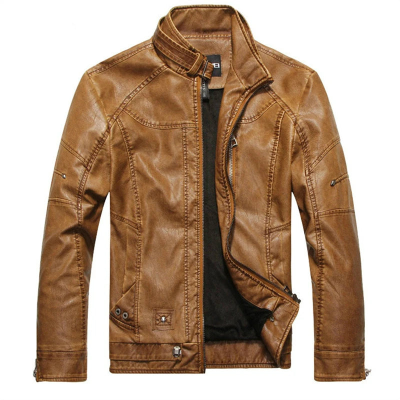 Men's Leather Jackets Brand Motorcycle Leather Jacket Men Fur Jacket Jaqueta De Couro Masculina Mens Leather Coats Jaqueta Couro