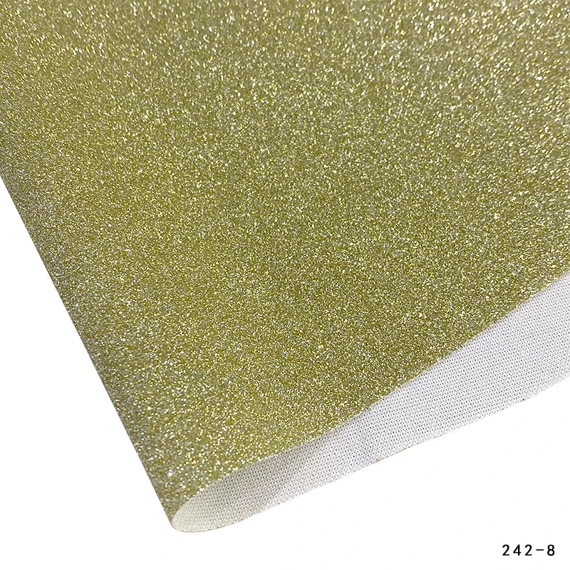 1 Roll of Colorful Glitter Fine Sandalwood Faux Leather 12''x53'' (30 Cmx135cm) Handmade DIY Earrings, Jewelry, Headwear,
