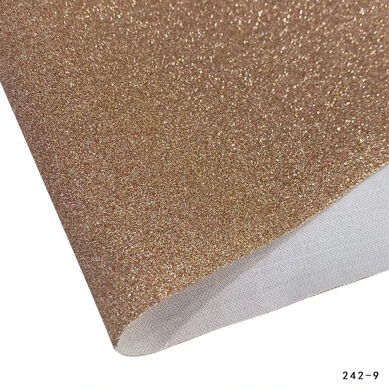 1 Roll of Colorful Glitter Fine Sandalwood Faux Leather 12''x53'' (30 Cmx135cm) Handmade DIY Earrings, Jewelry, Headwear,