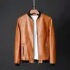 ANSZKTN Autumn Winter Plus 8XL Size Fashion Men's Leather Jackets Solid Color Zipper Faux Leather Casual PU Jacket for Men