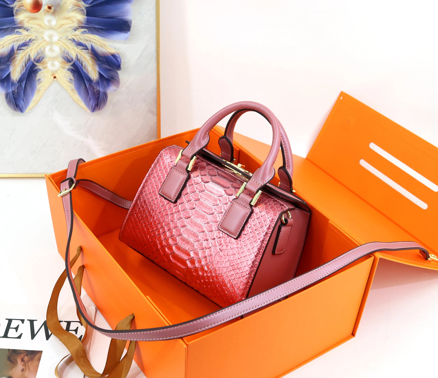 2026 Newest Fashion Handbag for Women Luxury Designer Bag Super Fiber Leather Handbag for Ladies Quality Squamous Serpentine Bag