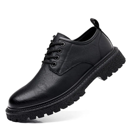 2025 New LEAO Hot Selling Men's Business Casual Leather Shoes Cowhide Thick Bottom Leather Men's Low Top Work Shoes