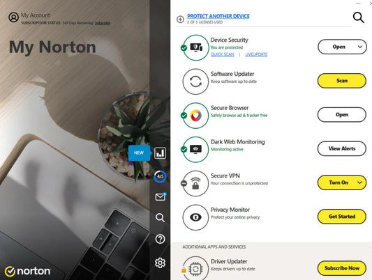 Globally Norton 360 Deluxe 5PC 1 Year Email Bind Antivirus Software License Online Fast Send Europe