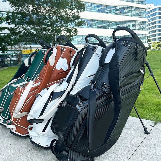 Hot Sale Lightweight Golf Stand Bag Custom Logo PU Nylon & Waterproof Leather 5-Way Access for Wholesale
