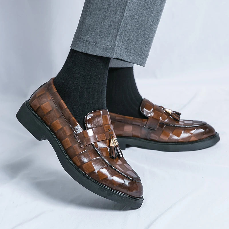 2024 Luxury Italain Walking Style Men's Dress Shoes Oxfords Pu Leather Office Classic Shoes for Men