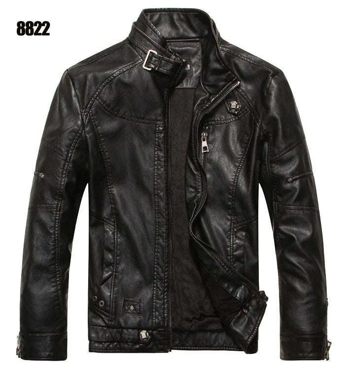 Men's Leather Jackets Brand Motorcycle Leather Jacket Men Fur Jacket Jaqueta De Couro Masculina Mens Leather Coats Jaqueta Couro