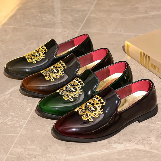 New Hot Selling Large Size 40-48 Embroidered Business Casual Breathable Men's Leather Shoes