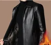 M-3XL New Spring Autumn Men's Casual PU Leather Jacket Stylish Street Vendor Coat Adult Dad Middle-Aged Elderly PU leather Coat