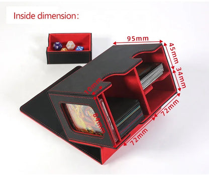 Torson Top Grade 160+ TCG CCG LCG for  Windowed PU Leather Game Storage Deck Box Premium Card Storage Case for Card Playing