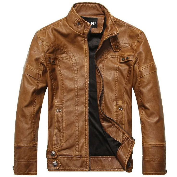 Men's Leather Jackets Brand Motorcycle Leather Jacket Men Fur Jacket Jaqueta De Couro Masculina Mens Leather Coats Jaqueta Couro