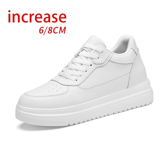 Genuine Leather Heighening Elevator Shoes Height Increase Shoe Men Insole 6 8CM Men Sneakers Sport Zapatos Para Hombre