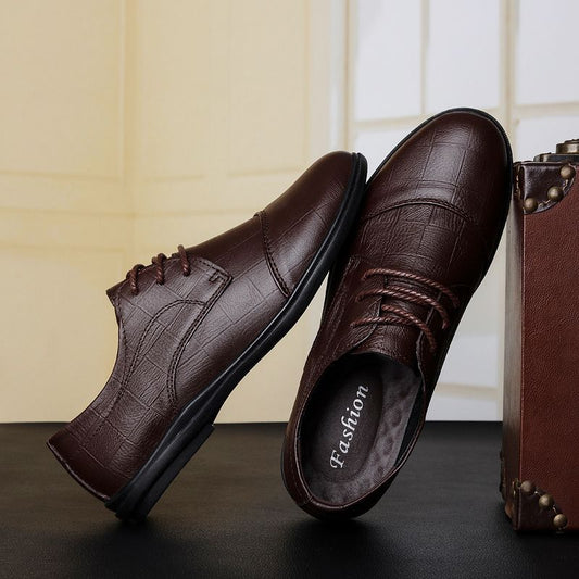 [Leather cowhide] Spring leather shoes men's leather driving shoes men's soft cowhide men's casual business shoes non-slip
