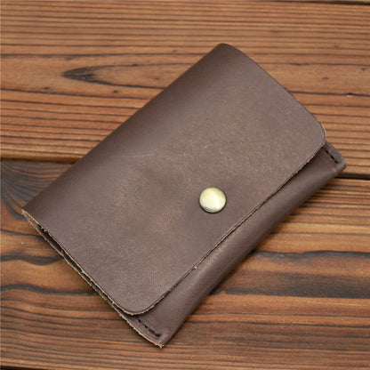 K card bag factory supply Crazy Horse leather men's wallet leather simple first layer leather retro leisure wallet wholesale