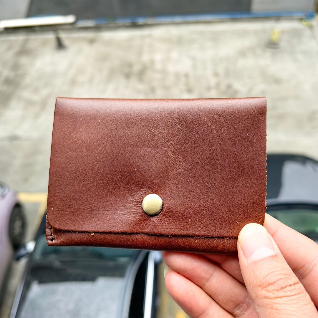 K card bag factory supply Crazy Horse leather men's wallet leather simple first layer leather retro leisure wallet wholesale