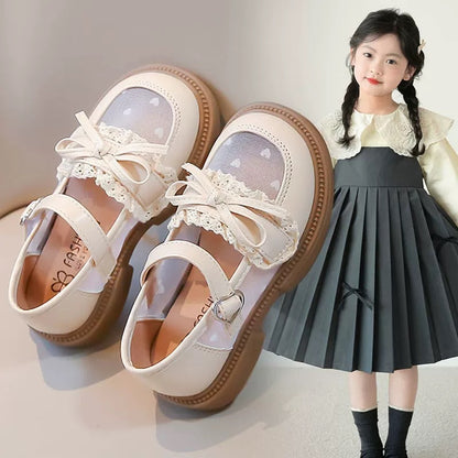 Girls Small Leather Shoes 2025 Spring New Style Girl Princess Shoes Breathable Children's Shoes Spring and Autumn Baby Shoes