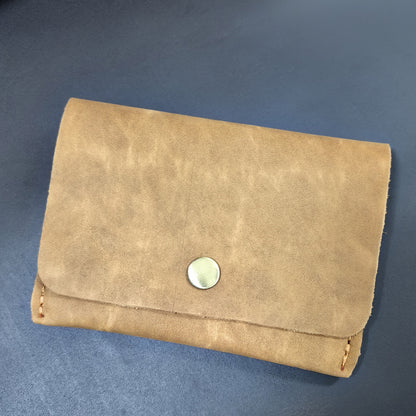 K card bag factory supply Crazy Horse leather men's wallet leather simple first layer leather retro leisure wallet wholesale