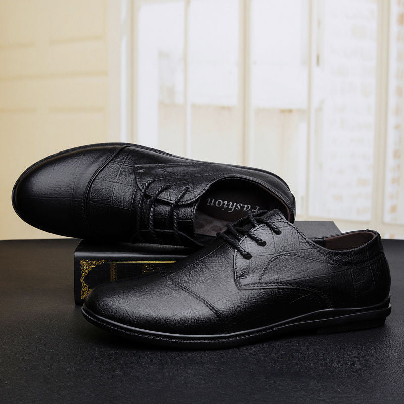 [Leather cowhide] Spring leather shoes men's leather driving shoes men's soft cowhide men's casual business shoes non-slip