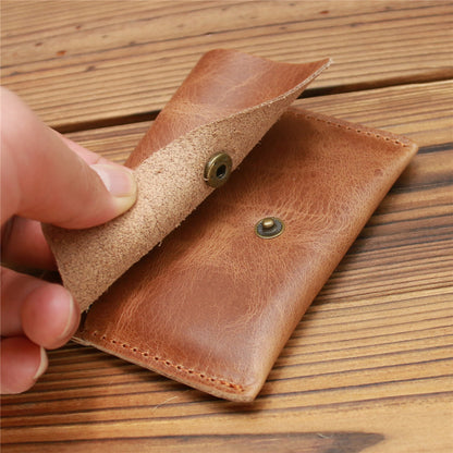 K card bag factory supply Crazy Horse leather men's wallet leather simple first layer leather retro leisure wallet wholesale