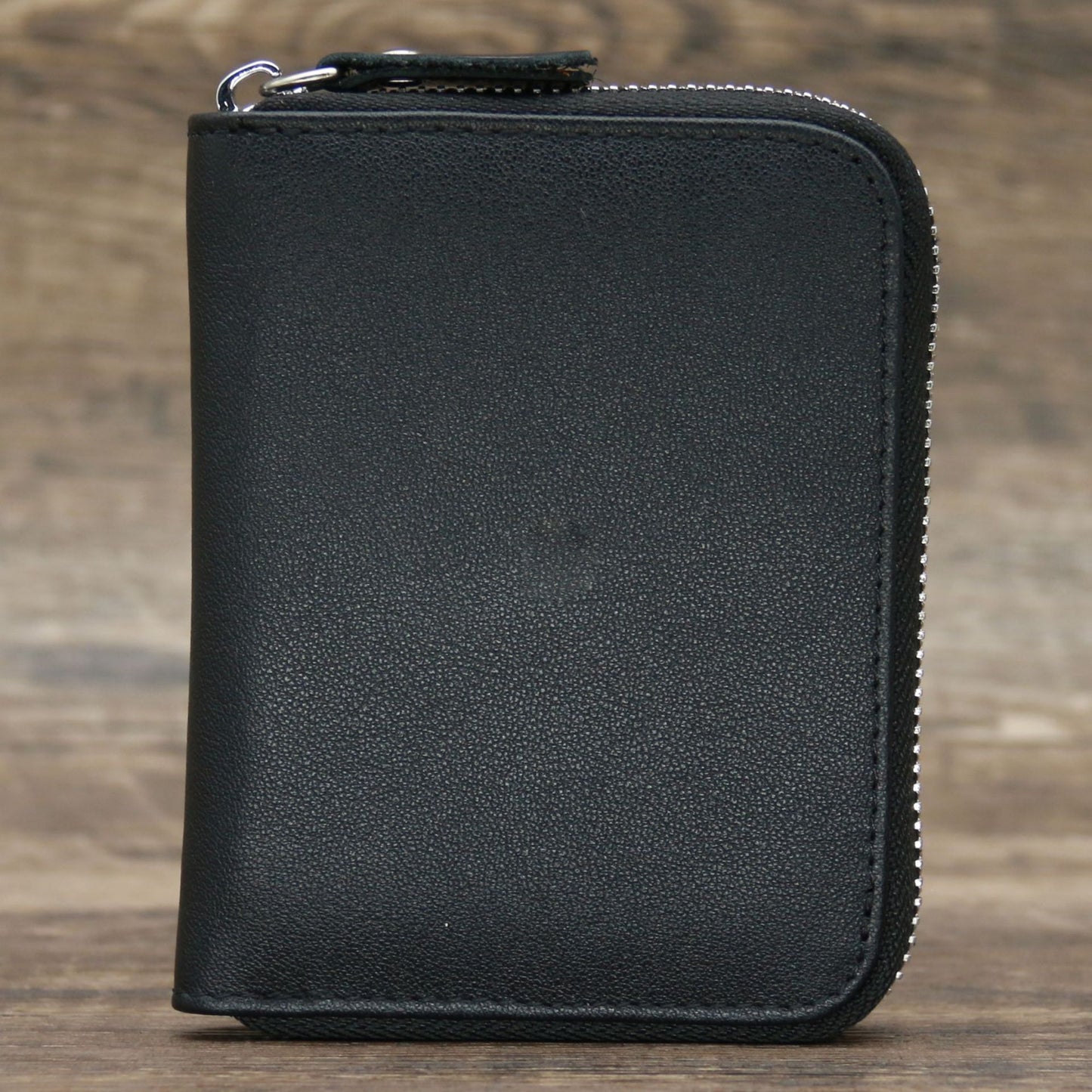 9039 Short Wallet Men's Genuine Leather Wallet Crazy Horse Leather 80% off Wallet Card Holder Black Zipper Coin Wallet