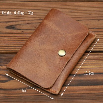K card bag factory supply Crazy Horse leather men's wallet leather simple first layer leather retro leisure wallet wholesale