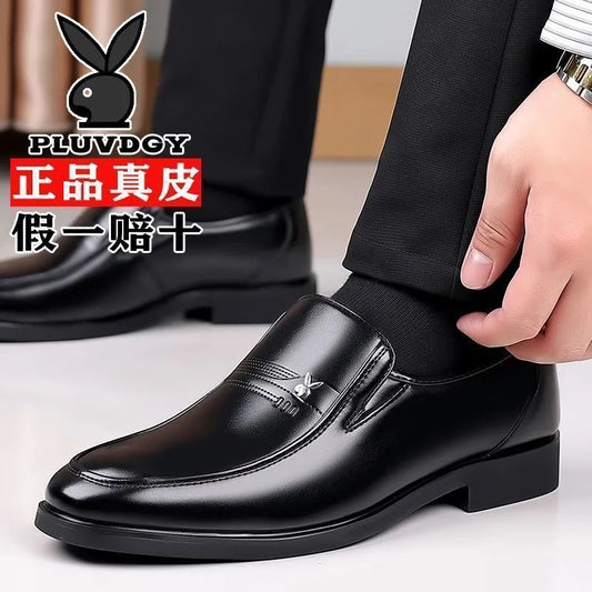 [Genuine Soft Cowhide] Special Big Sale Processing Leather Shoes Men's Non-Slip Business Work Shoes Middle-Aged and Elderly Dad's Shoes