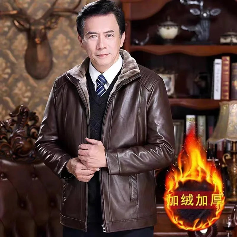 New Fur Integrated Men's Leather Jacket Manufacturer Leather