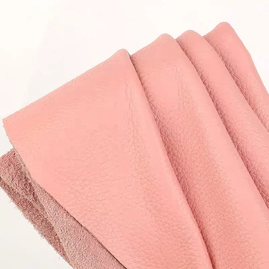 Pink top layer cowhide leather handmade leather DIY leather sofa seat backpack soft leather fabric
