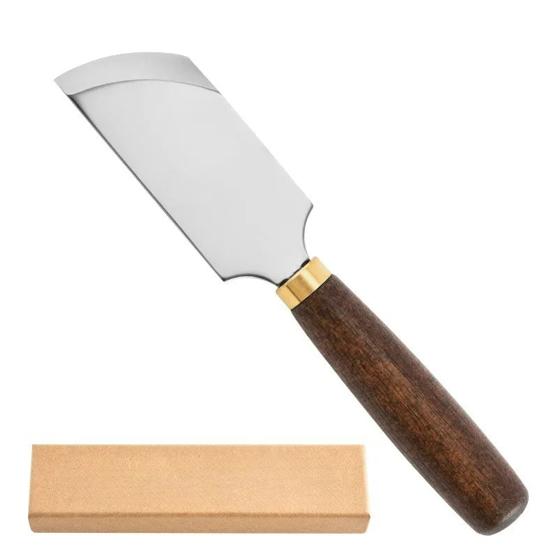 Acacia wood handle thinning knife, leather leather knife, leather art, leather trimming, tailoring, leather edge cutting blade