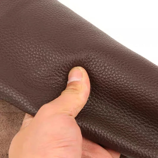 Dark brown cowhide leather, lychee patterned leather, yoga mat leather, sofa leather, car seat leather, fabric leather