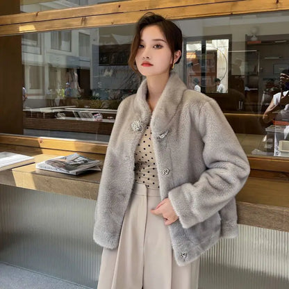 Fur Coat Women Natural Rabbit Winter Jacket Leather And Fur Women's Long Clothing Female Outerwears With 2025