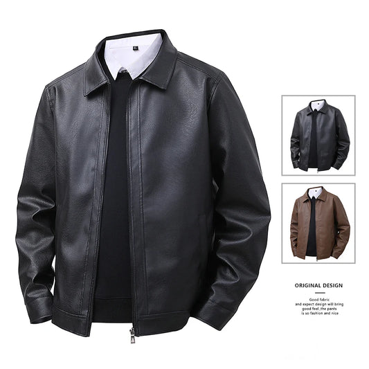 Loose Fit Leather Jacket: Comfortable, Versatile, and Flattering on Every Body Type Windproof and Waterproof Men's Jacket