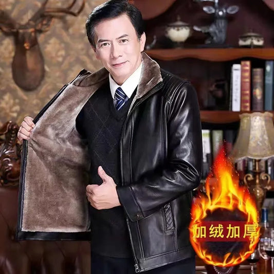 New Fur Integrated Men's Leather Jacket Manufacturer Leather