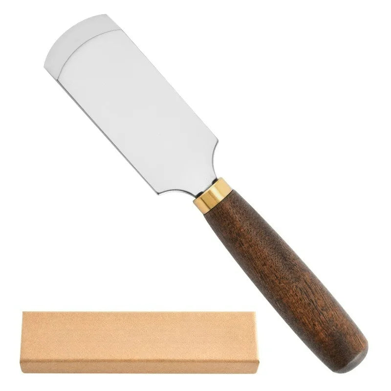 Acacia wood handle thinning knife, leather leather knife, leather art, leather trimming, tailoring, leather edge cutting blade