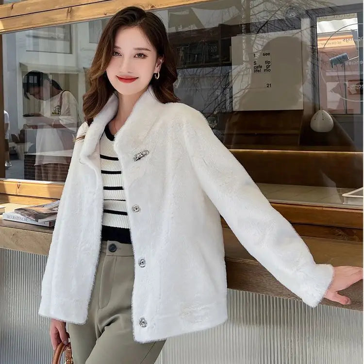 Fur Coat Women Natural Rabbit Winter Jacket Leather And Fur Women's Long Clothing Female Outerwears With 2025