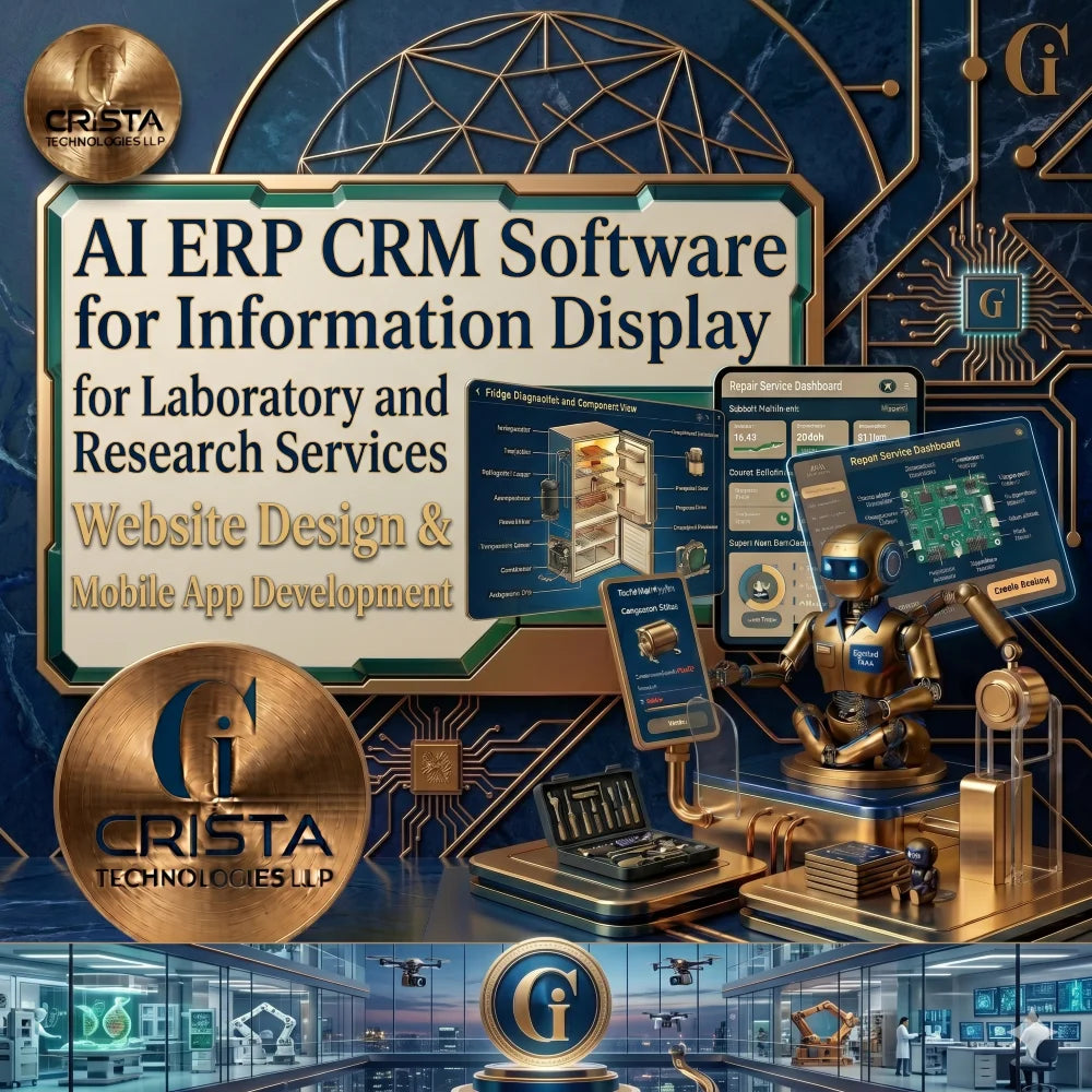 AI ERP CRM Software for Information Display for Laboratory and Research Services Website Design & Mobile App Development AI CRM