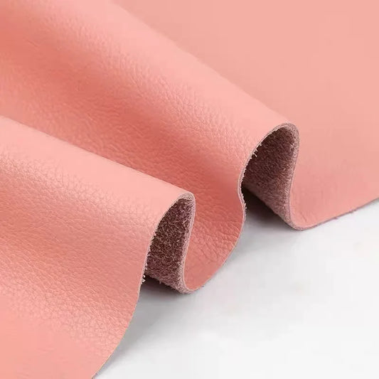 Pink top layer cowhide leather handmade leather DIY leather sofa seat backpack soft leather fabric