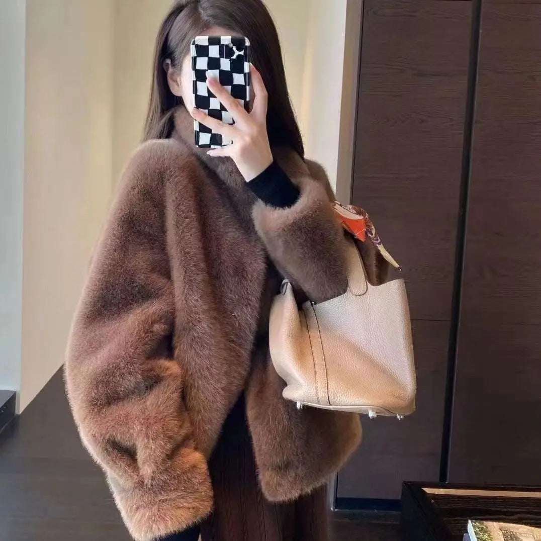 Fur Coat Women Natural Rabbit Winter Jacket Leather And Fur Women's Long Clothing Female Outerwears With 2025