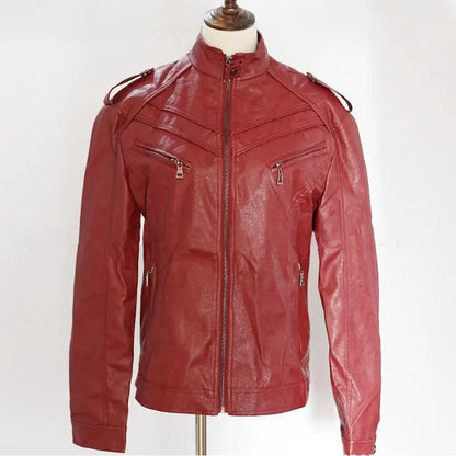 Men Faux Leather Jacket Motorcycle 5Xl Men Jackets Black Jaqueta De Couro Masculina Outwear Male Slim Fit Pu Leather Coats Man