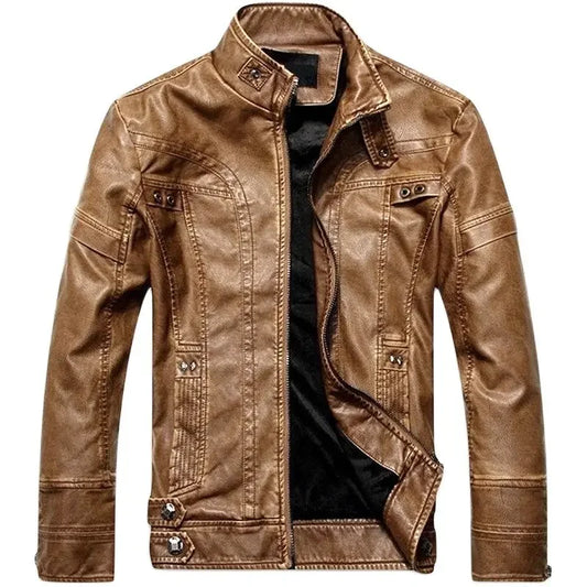 Mens Leather Jackets Autumn Winter Male Classic Motorcycle High Quality PU Leather Jacket Casual  Couro Masculin 5XL ZL201
