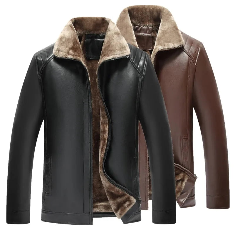 New Fur Integrated Men's Leather Jacket Manufacturer Leather
