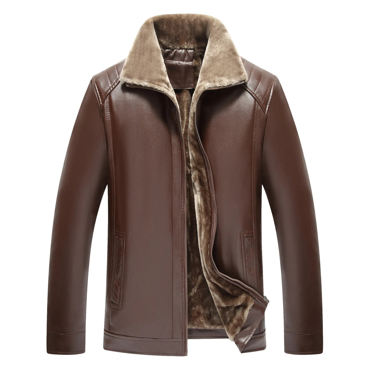 New Fur Integrated Men's Leather Jacket Manufacturer Leather
