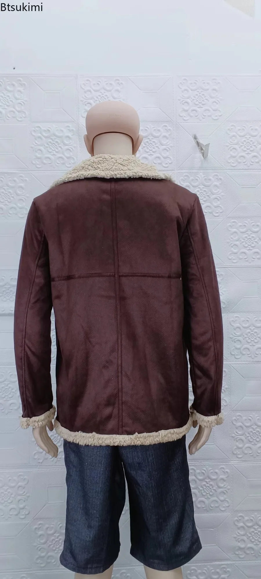 2026 Men's Winter Plush Leather Jacket Fashion Integrated Fur Thickened Warm Long Sleeve Cardigan Coats Leisure Versatile Jacket