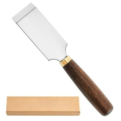 Acacia wood handle thinning knife, leather leather knife, leather art, leather trimming, tailoring, leather edge cutting blade